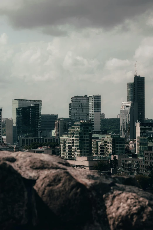 a po taken from the top of a mountain of tall buildings