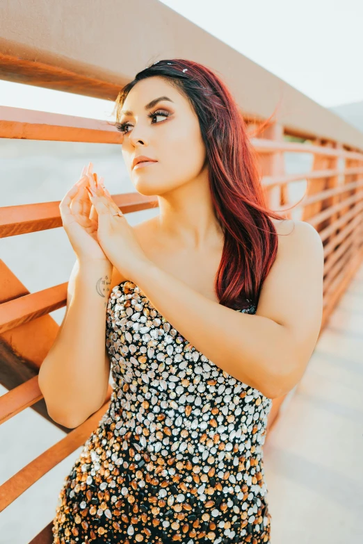 a woman that is sitting on a bench