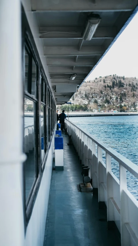 view of water from a large cruise ship