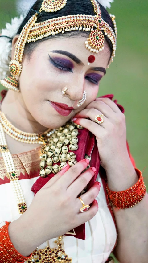 an indian woman in her traditional dress