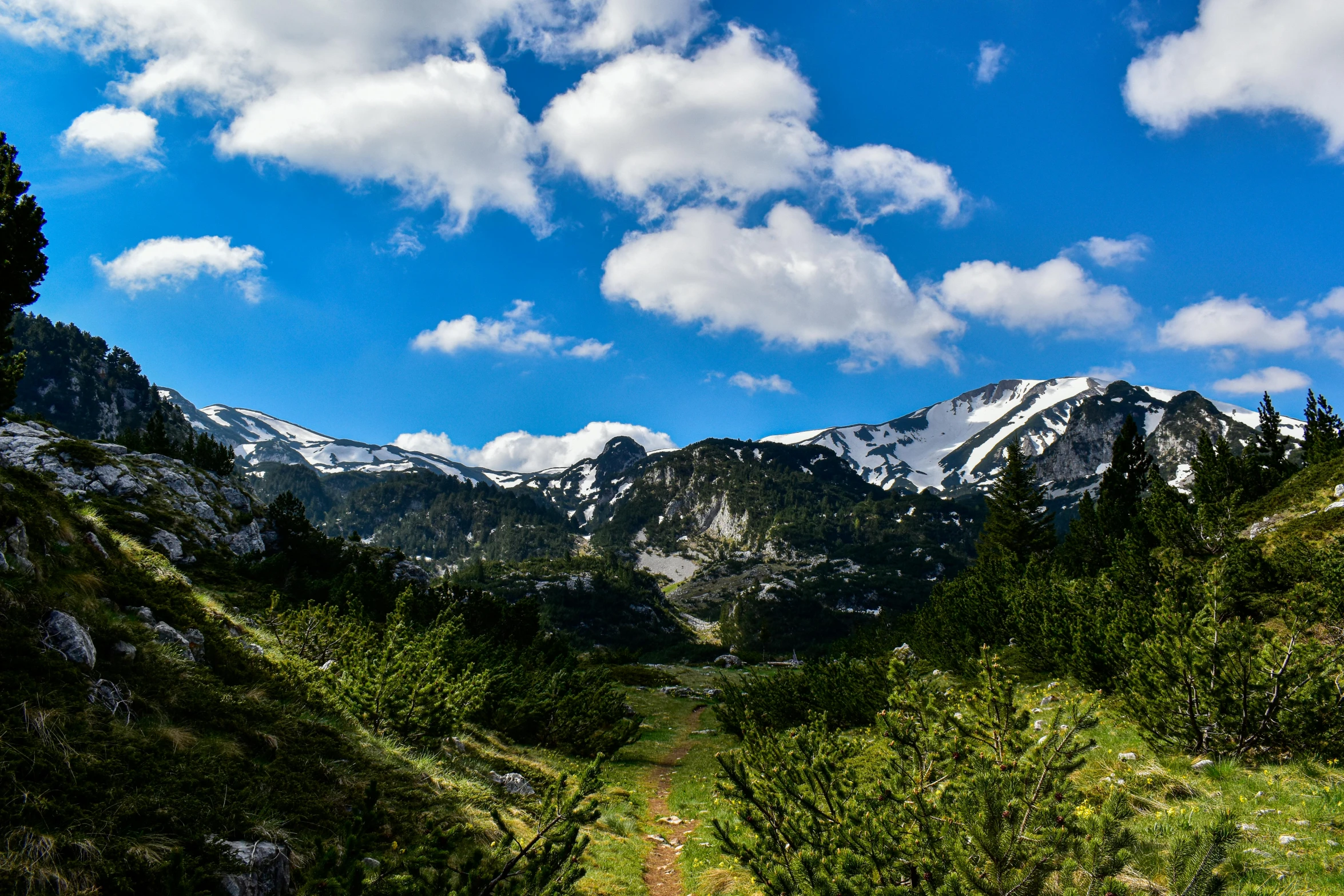 some very pretty mountains in the background with some clouds