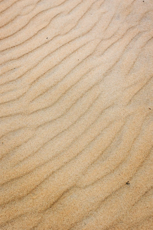 the sand has waves and bubbles in it
