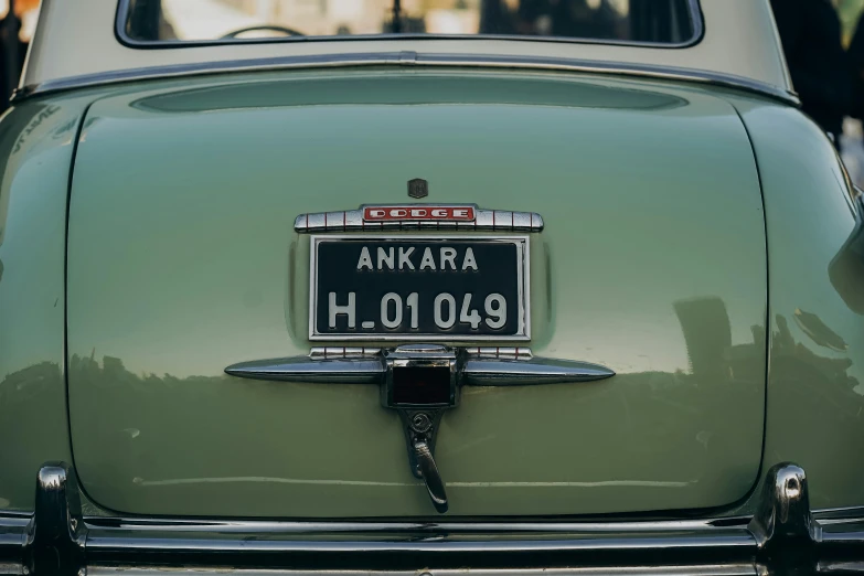 the taillights and fender on an antique car