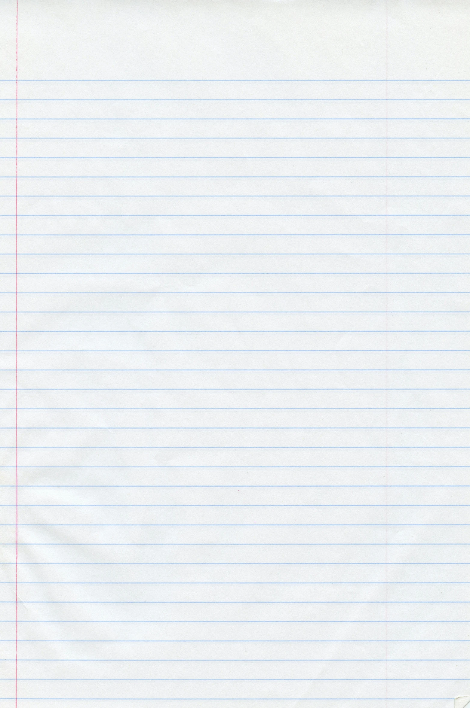 a lined paper with red line lines on it