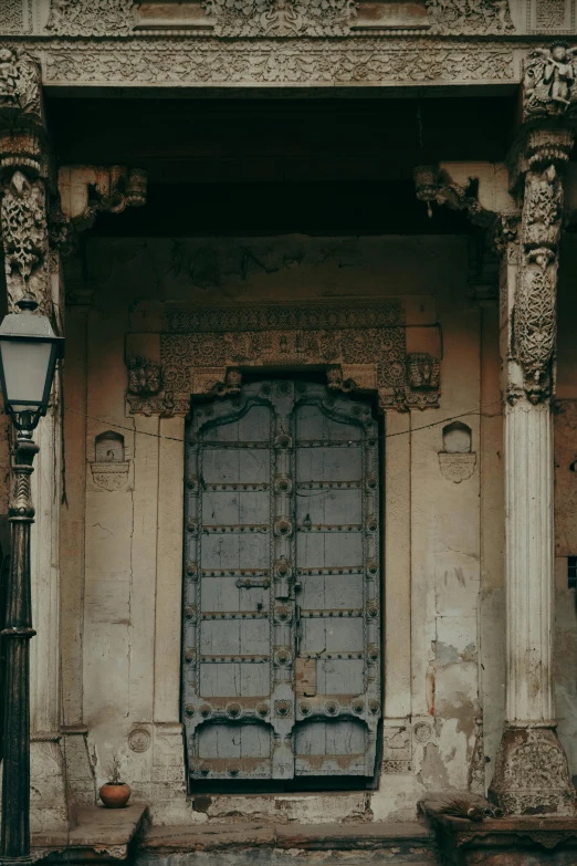 a door that is in an old building