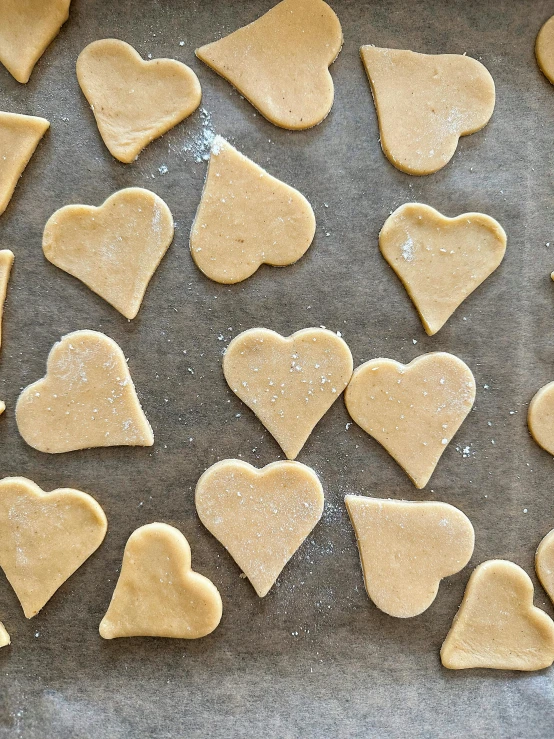 some cookies sitting on a tray on top of a counter