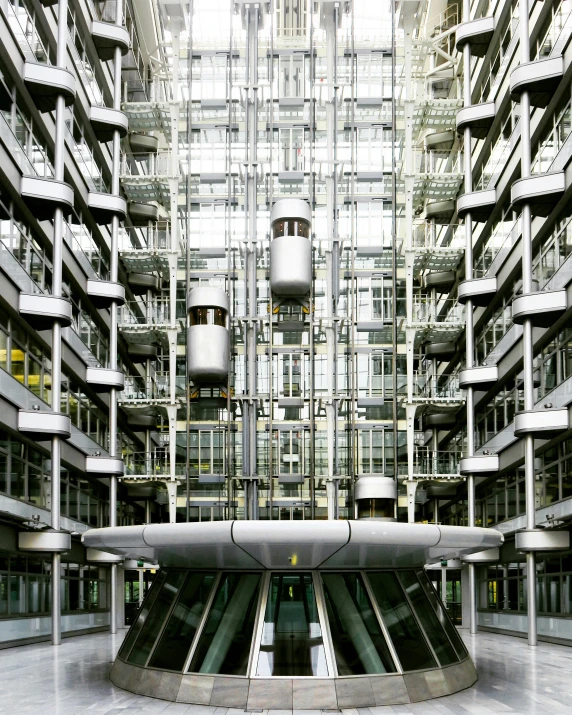 a very large and modern building with lots of stairs