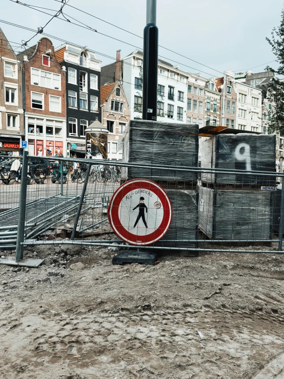 a street sign warns pedestrian not to cross this area