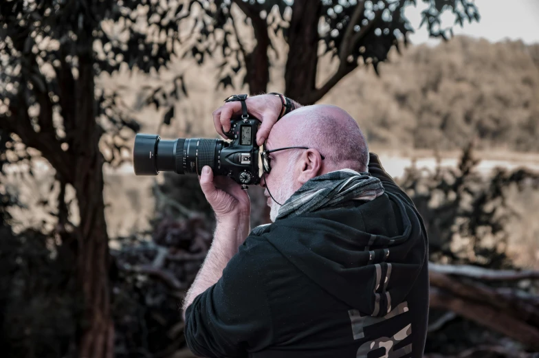 a man taking a po with his camera