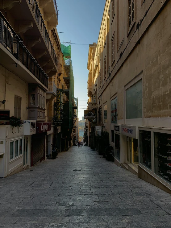 a street in the city that has some buildings