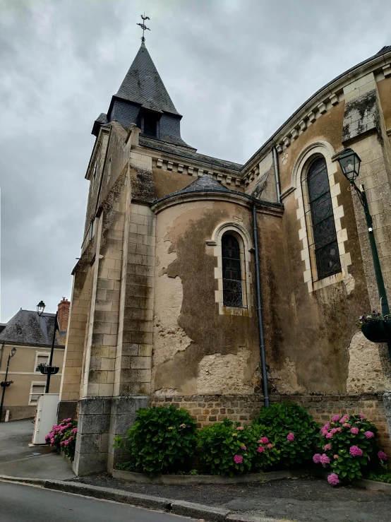 there is a very old church and its wall