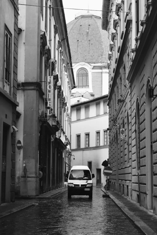 a car that is sitting in the street