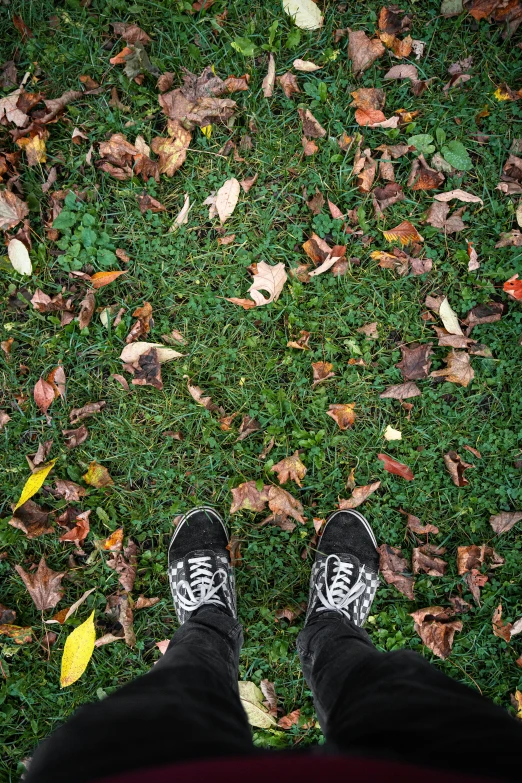 someone has their feet propped against the ground