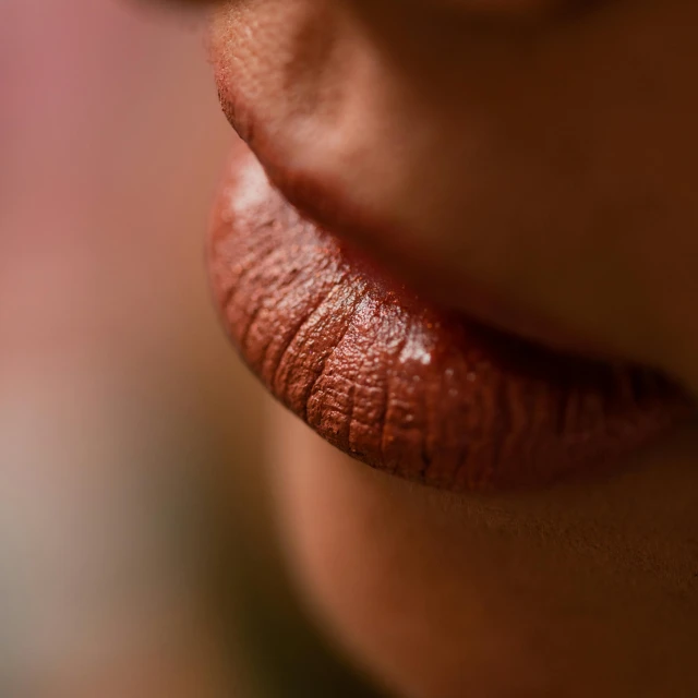 the upper lip of a woman's mouth