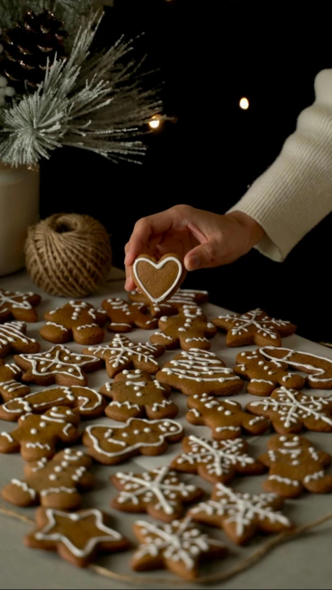 there are a lot of christmas cookies with icing