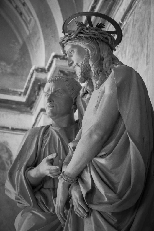 a statue of a woman with a crown on her head