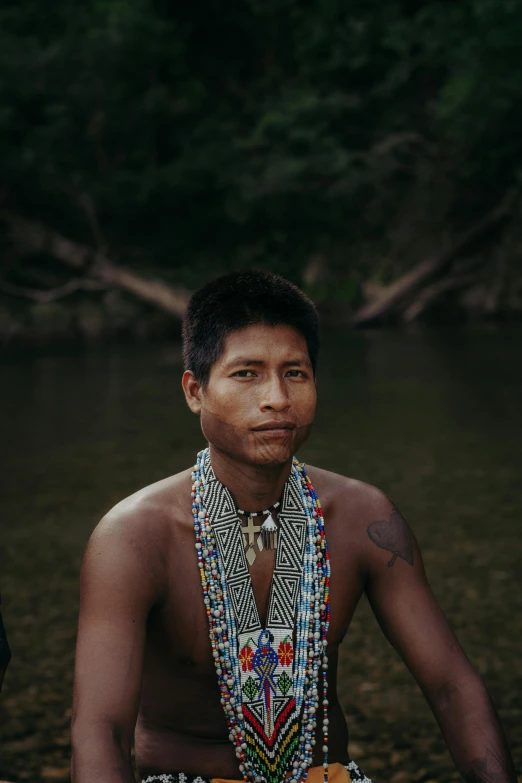 a man is holding an object in his hands