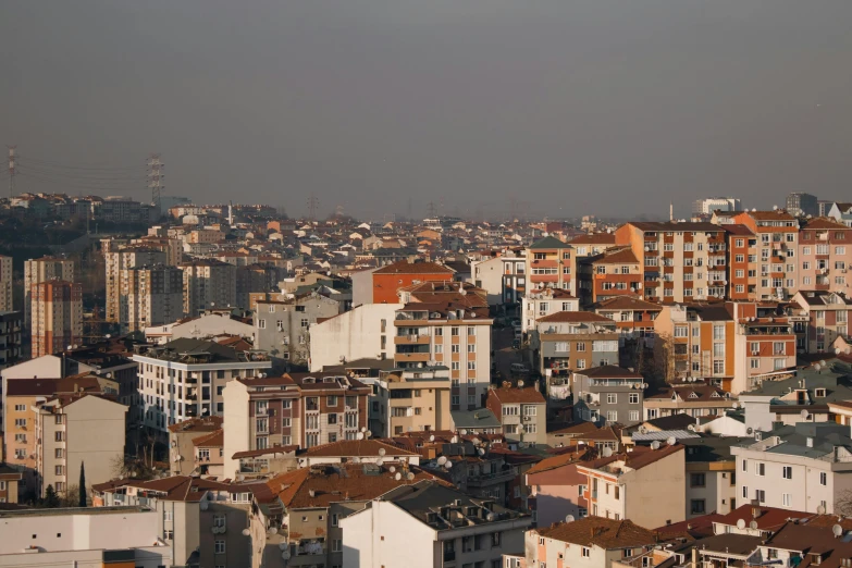 a view of a city with high rise buildings