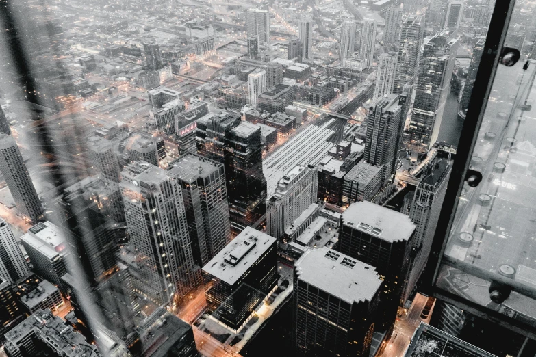 the view from top of a tall building