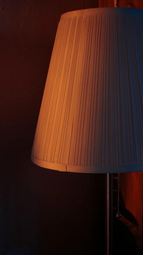 a lamp that is on top of a table