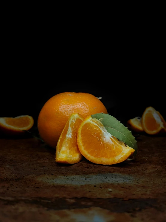 an image of oranges and other fruits on the table