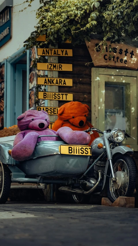 a bear on a motorcycle with an autobike