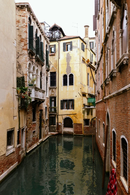 a canal that is next to some buildings