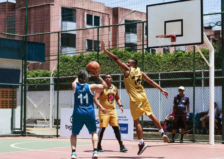 s on a basketball court are playing basketball