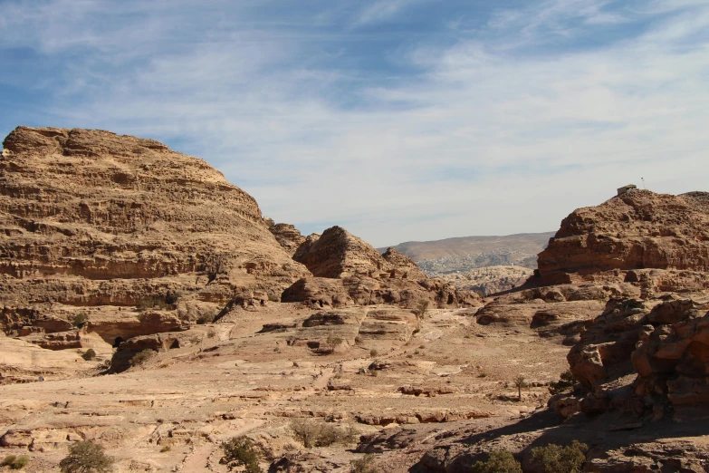 a view of some very rocky terrain in the desert