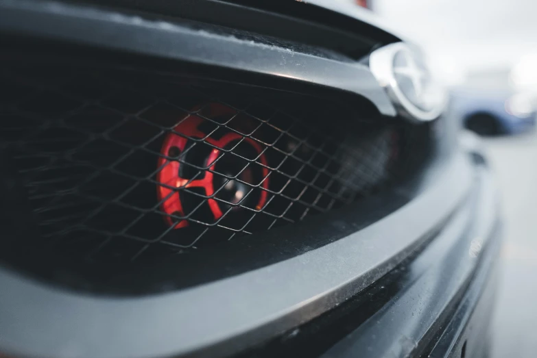 a close up view of the grilles and tail lights