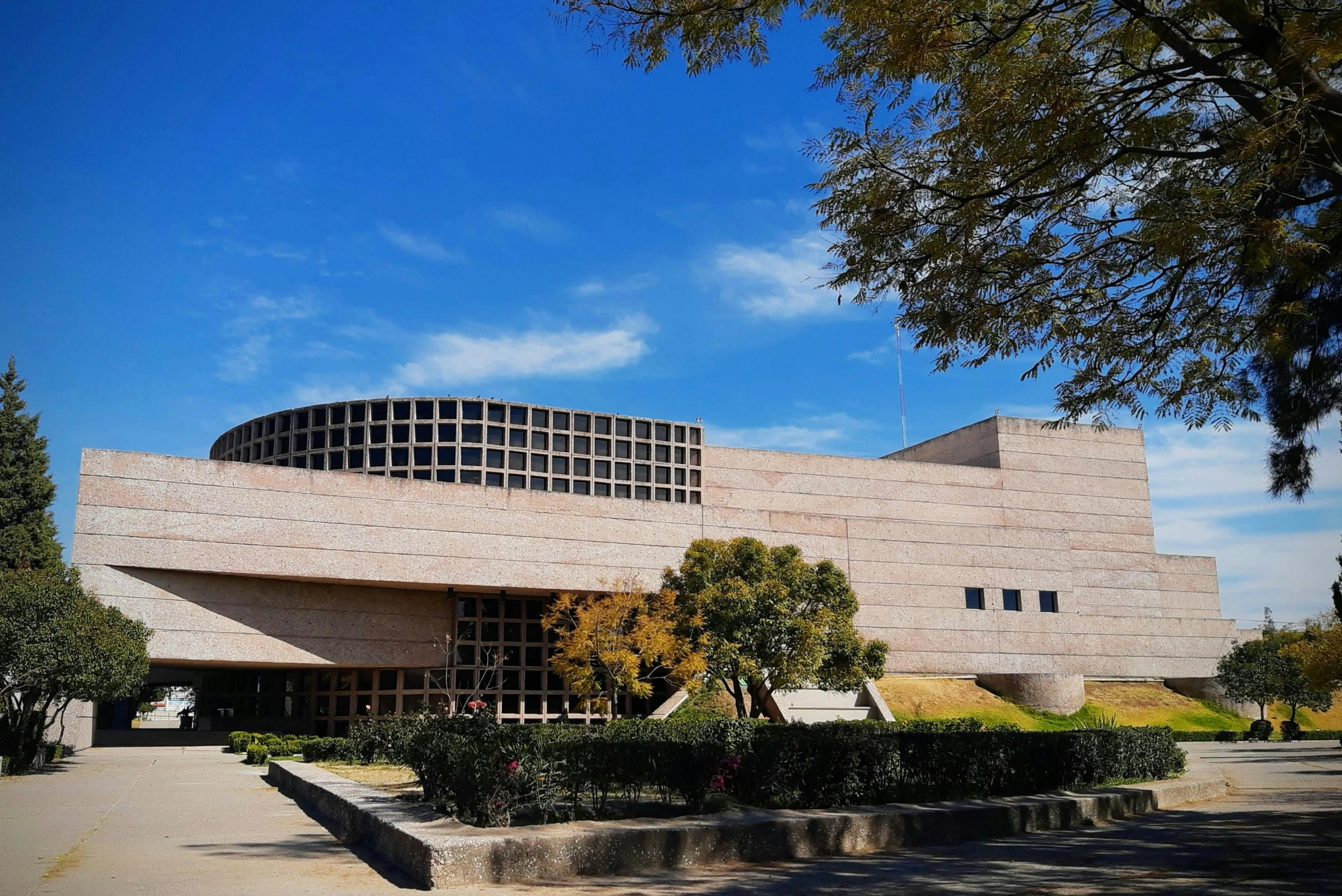 a modern looking building on a sunny day