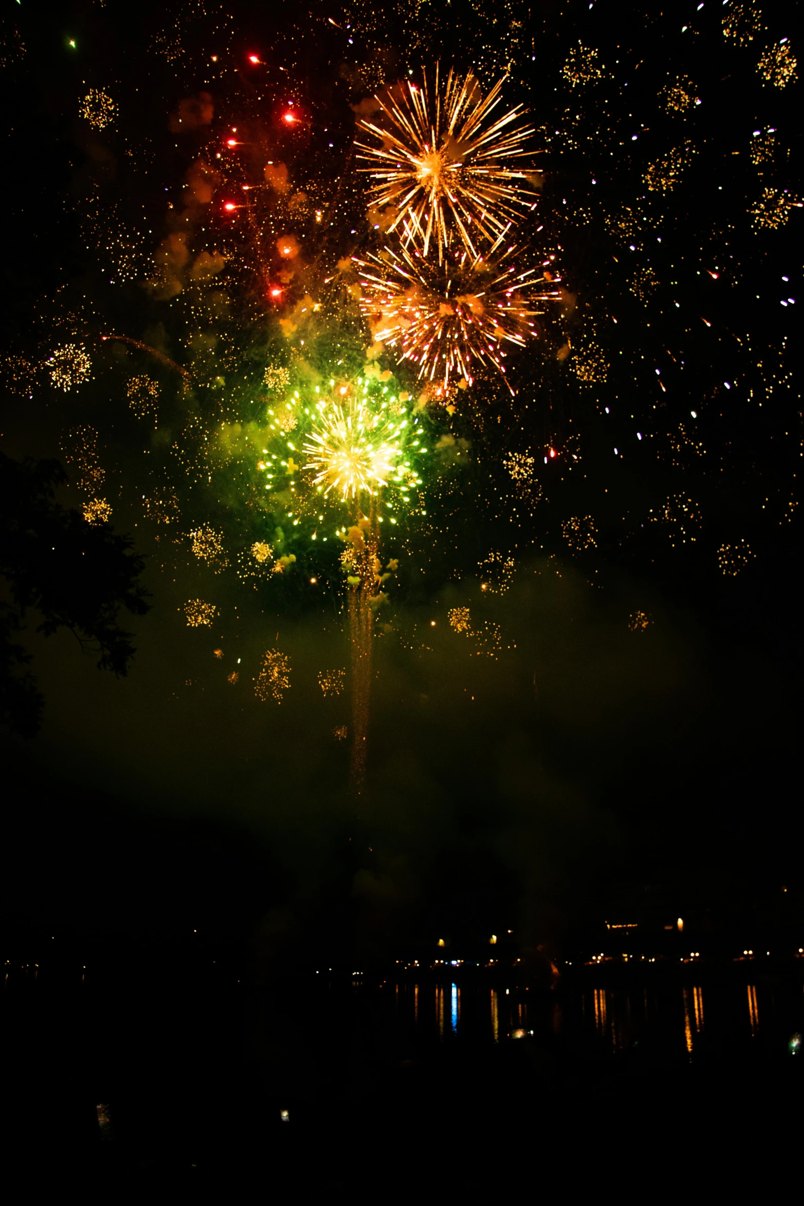 a po taken at night of a firework display