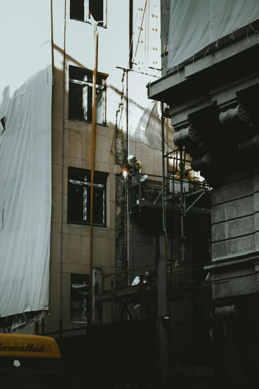 there are pipes running out of the windows at this building