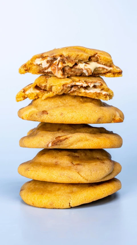 a stack of cookies stacked on top of each other