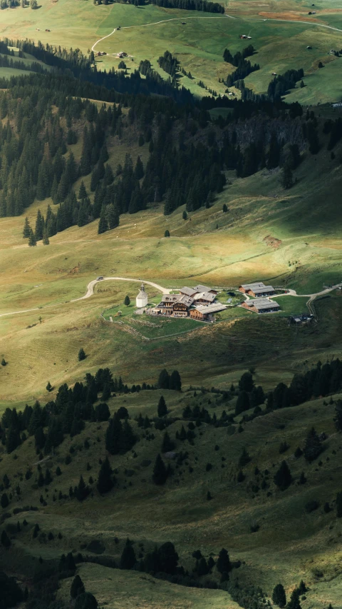 an aerial view of the mountains and the sky