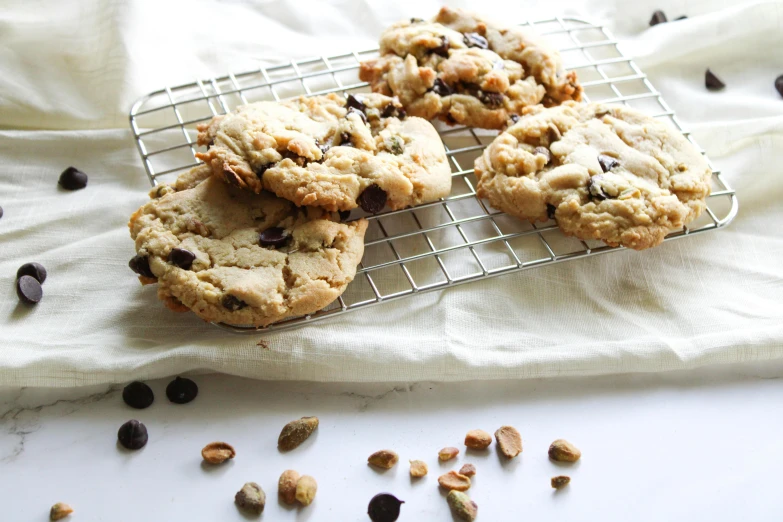 the cookies are ready to be eaten on the table