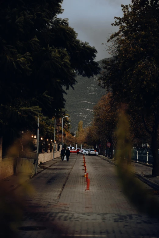 the street is quiet, but with no traffic or people