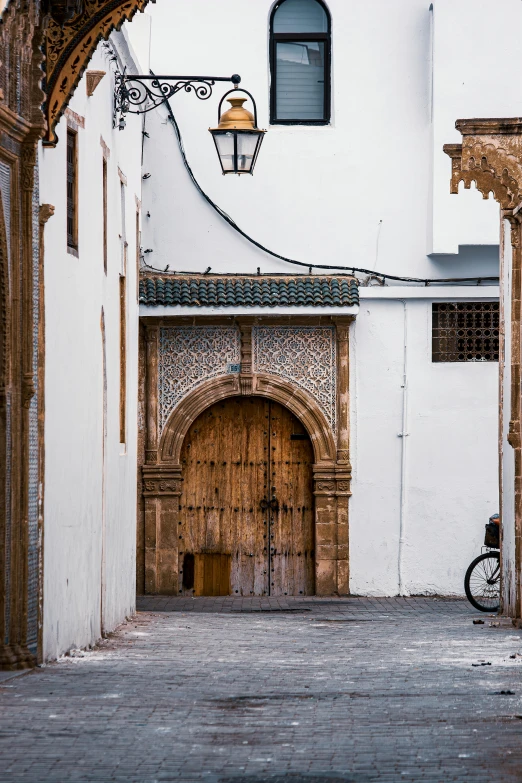 an open door with no door handles next to the street