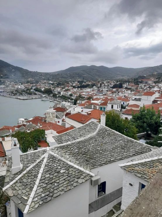 red and white tiled roofs in a city