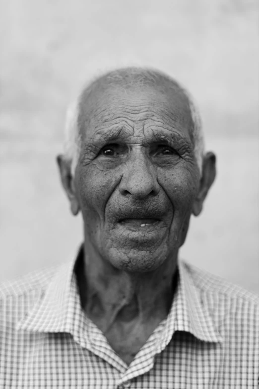 a black and white po of a old man