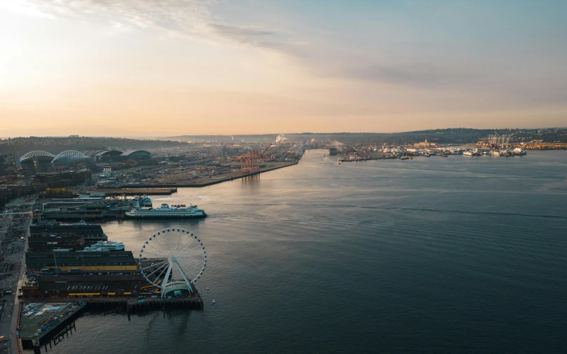 a harbor is shown with boats in the water