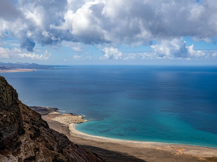 view of the ocean, mountains and a bay