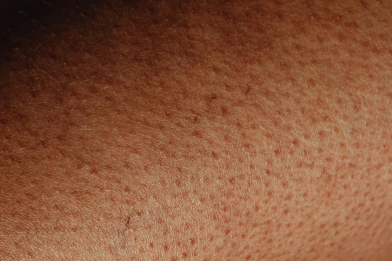 a close up view of someone with very dark hair