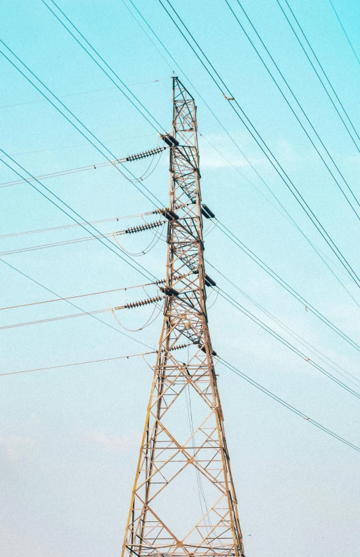 an overhead view of a high power line