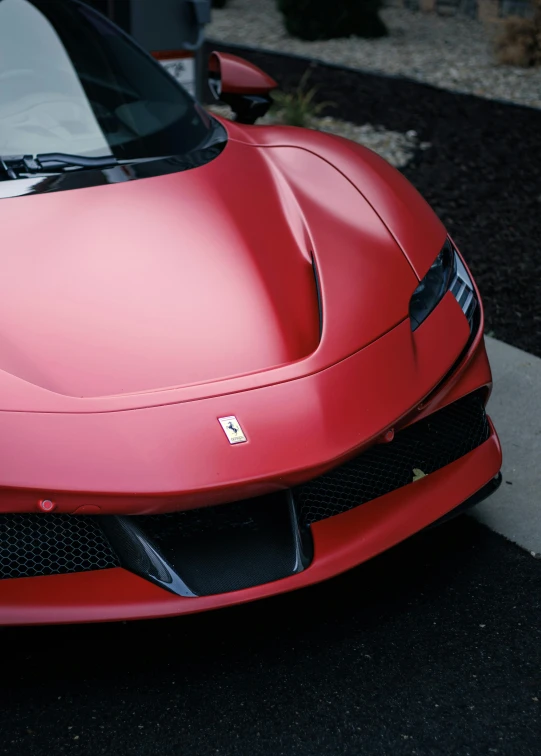 the front end of a ferrari car