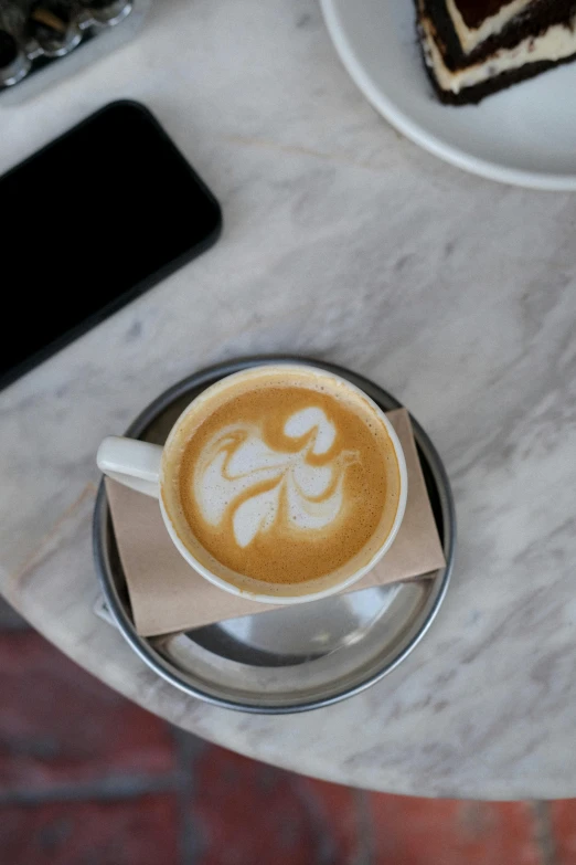 the cappuccino has two different designs in it