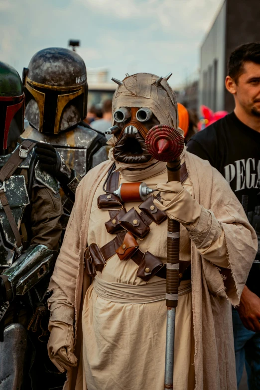 star wars characters in costumes including the boba fett