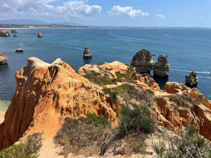 cliffs that rise out of the ocean and land