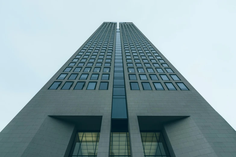 view of the back of a building from below