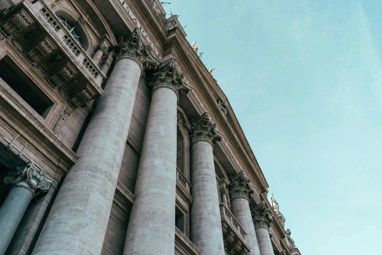 columns, and the sky behind them are shown in this pograph